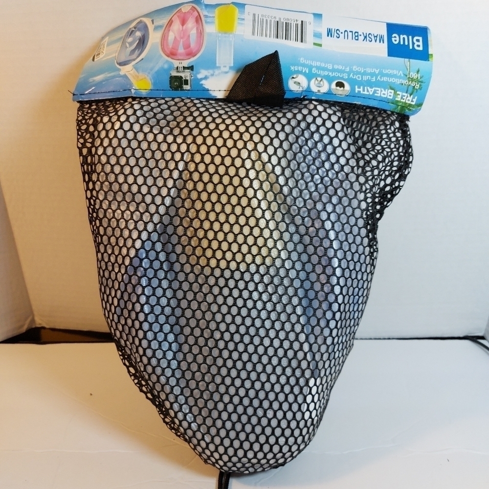 Yuka Revolutionary Breathefree Snorkel Mask - Blue - Size: Small/Medium